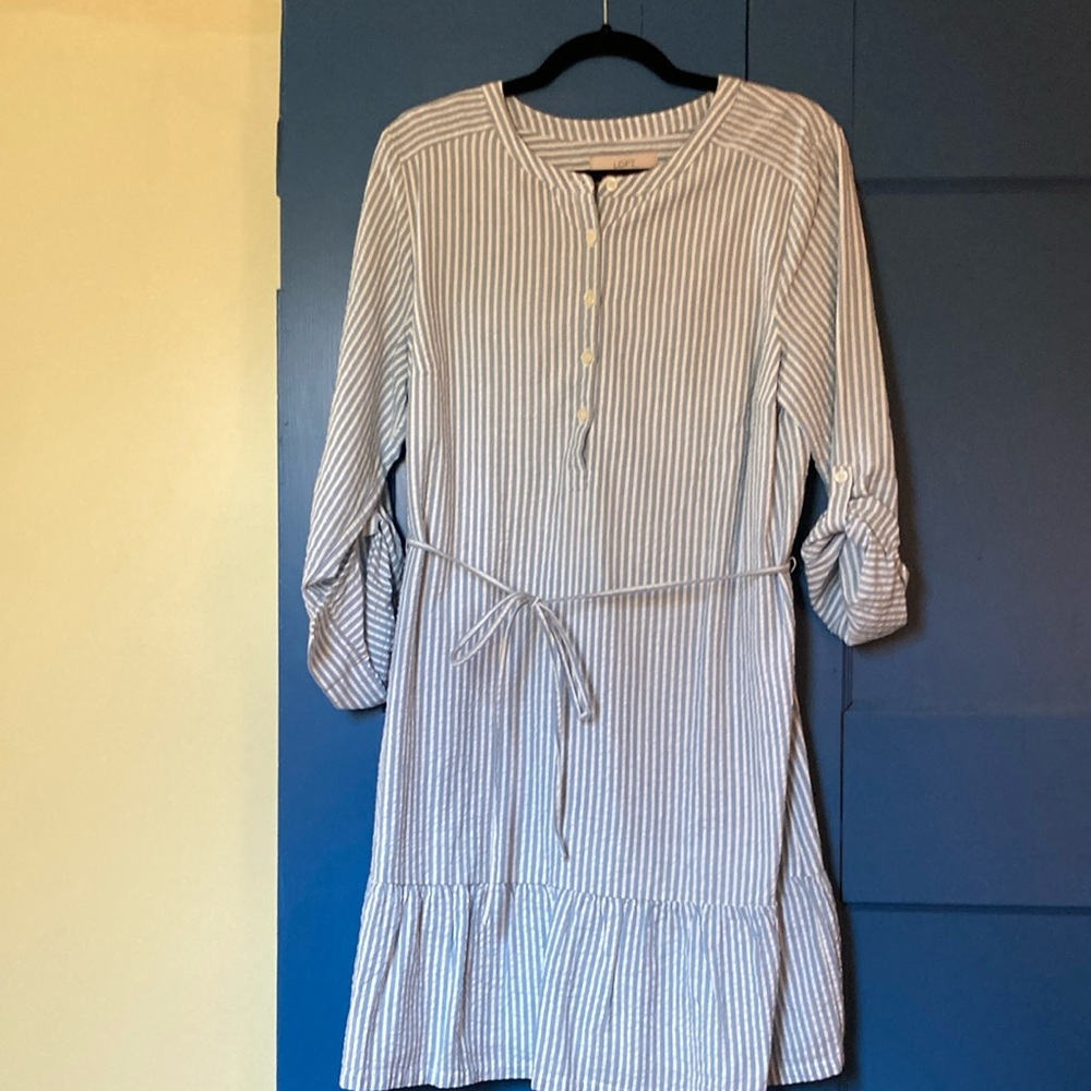 NWOT Blue Striped Dress